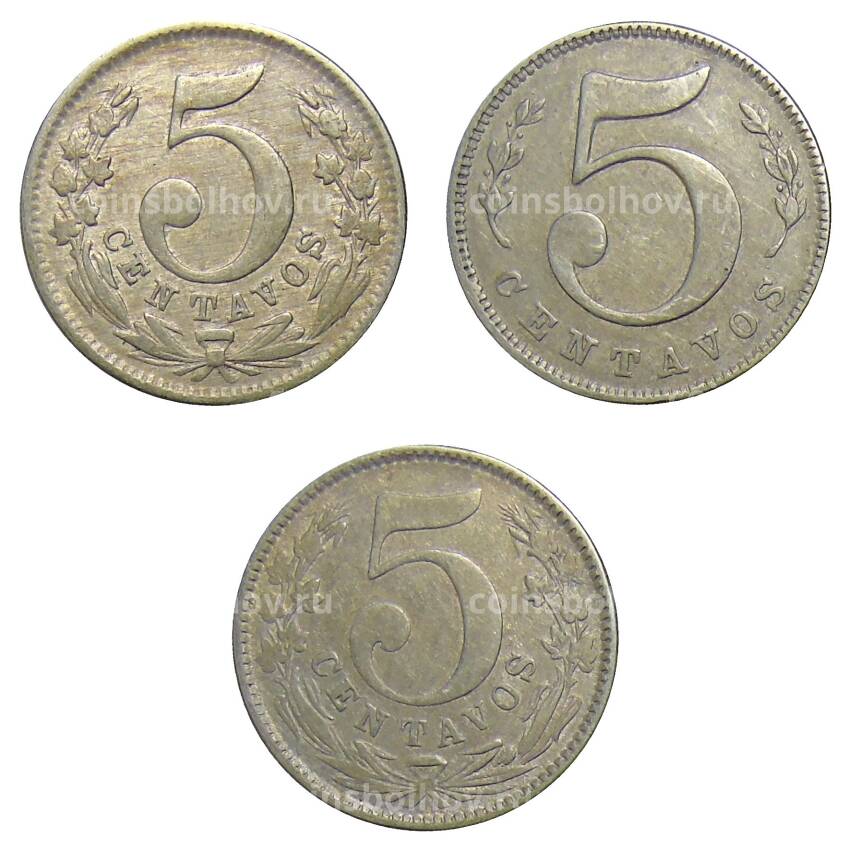 Набор монет 5 сентаво 1886 года Колумбия