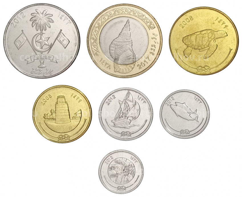 Набор монет Мальдивские острова (вид 2)