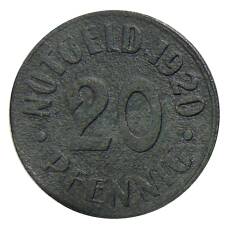 Монета 20 пфеннигов 1920 года Германия — Нотгельд — Кассель (реверс)