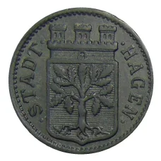 Монета 10 пфеннигов 1918 года Германия — Нотгельд — Хаген (аверс)