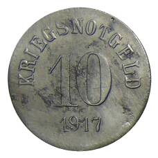 Монета 10 пфеннигов 1917 года Германия — Нотгельд — Фюрт (реверс)