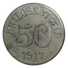 Монета 50 пфеннигов 1917 года Германия — Нотгельд — Фюрт (реверс)