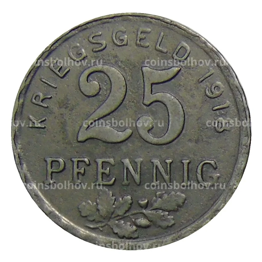 Монета 25 пфеннигов 1918 года Германия — Нотгельд — Хаттинген
