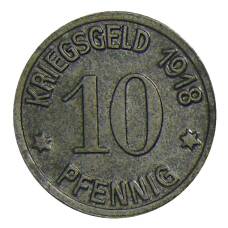 Монета 10 пфеннигов 1918 года Германия — Нотгельд — Кобленц (реверс)