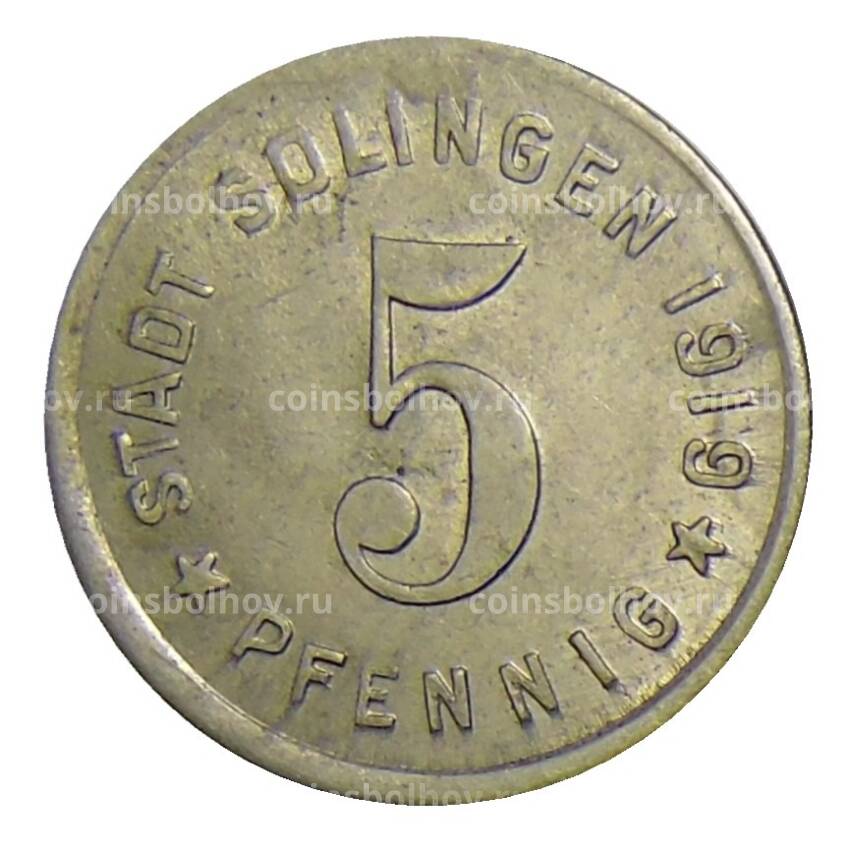 Монета 5 пфеннигов 1919 года Германия — Нотгельд — Золинген