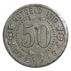 Монета 50 пфеннигов 1919 года Германия — Нотгельд — Виттен (реверс)