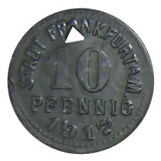 Монета 10 пфеннигов 1917 года Германия — Нотгельд Франкфурт на Майне (аверс)