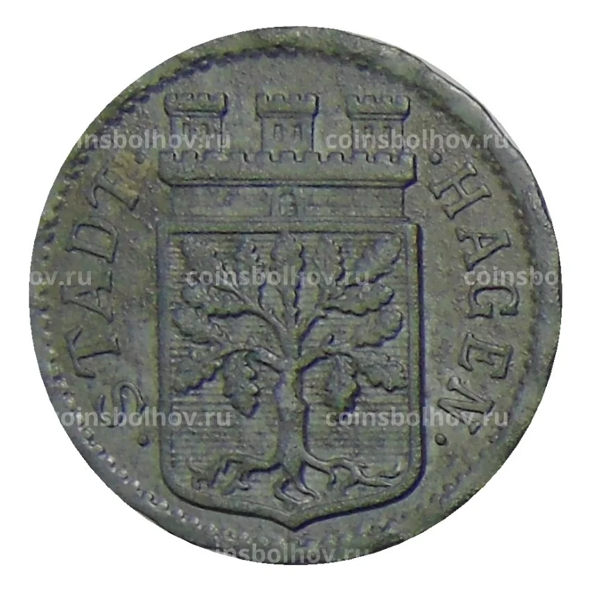 Монета 10 пфеннигов 1917 года Германия — Нотгельд — Хаген (вид 2)