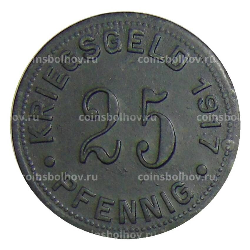 Монета 25 пфеннигов 1917 года Германия — Нотгельд — Мюнстер (вид 2)