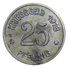 Монета 25 пфеннигов 1918 года Германия — Нотгельд — Кобленц (реверс)