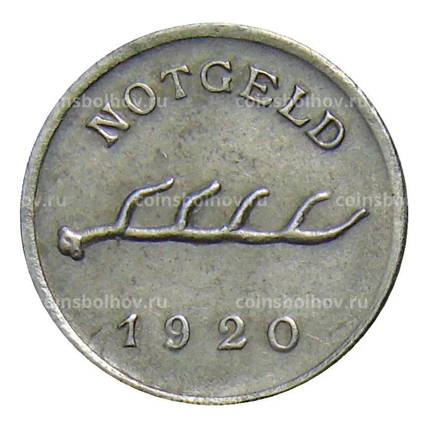 Монета 1 пфенниг 1920 года Германия — Нотгельд Маргентхайм (вид 2)