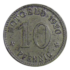 Монета 10 пфеннигов 1920 года Германия — Нотгельд Липштадт (реверс)