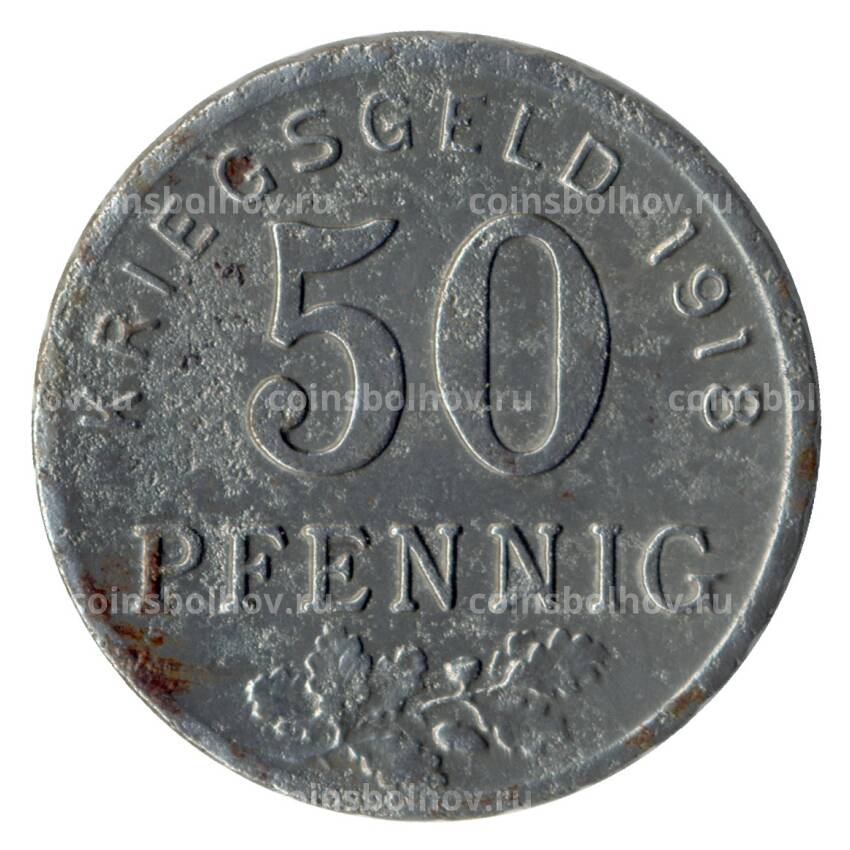 Монета 50 пфеннигов 1918 года Германия — Нотгельд (Гельзенкирхен)