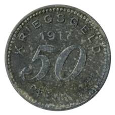 Монета 50 пфеннигов 1917 года Германия — Нотгельд (Бармен) (реверс)