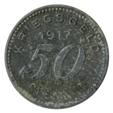 Монета 50 пфеннигов 1917 года Германия — Нотгельд (Бармен) (реверс)