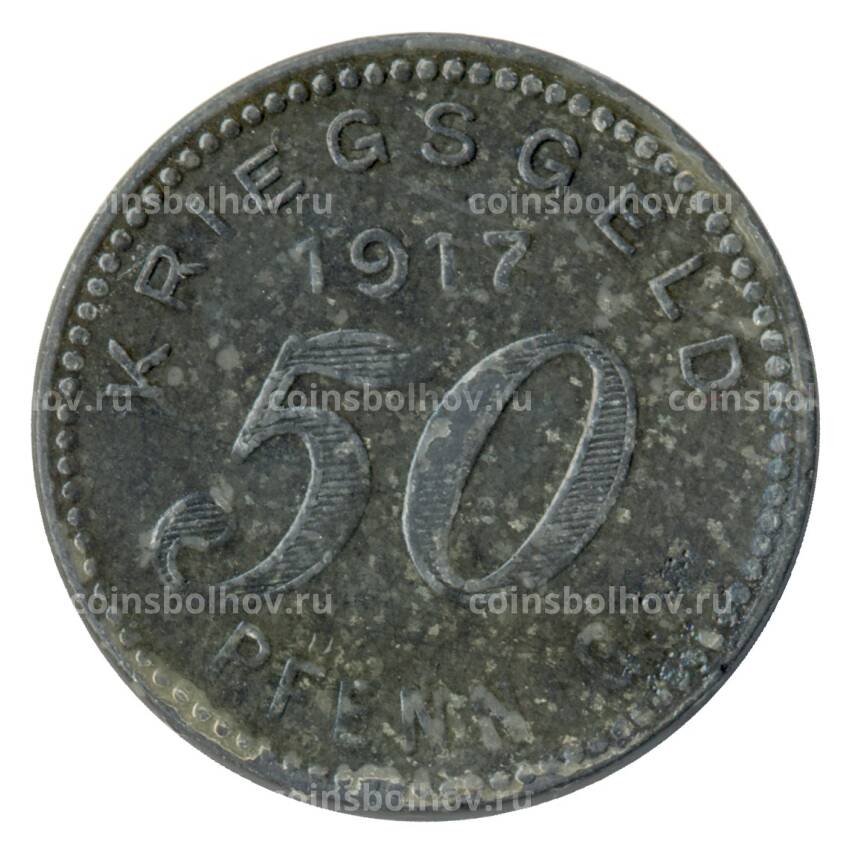 Монета 50 пфеннигов 1917 года Германия — Нотгельд (Бармен) (вид 2)