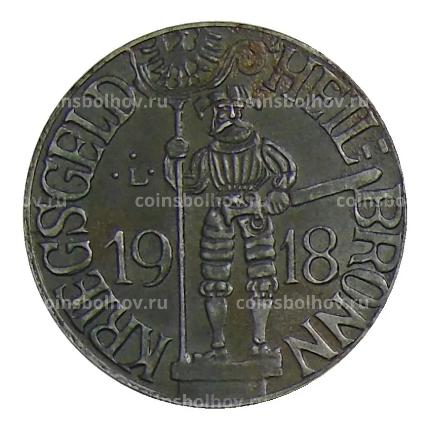 Монета 10 пфеннигов 1918 года Германия — Нотгельд Хайльбронн