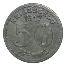 Монета 50 пфеннигов 1917 года Германия — Нотгельд Эльберфельд (реверс)