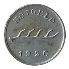 Монета 2 пфеннига 1920 года Германия — Нотгельд (Мергентхайм) (реверс)