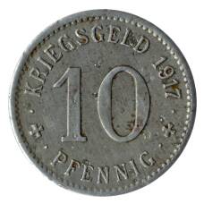 Монета 10 пфеннигов 1917 года Германия — Нотгельд (Менден) (реверс)