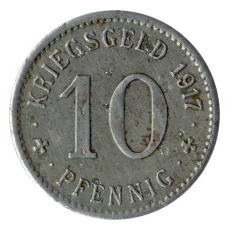 Монета 10 пфеннигов 1917 года Германия — Нотгельд (Менден) (реверс)