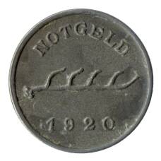 Монета 1 пфенниг 1920 года Германия — Нотгельд (Мергентхайм) (реверс)