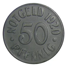 Монета 50 пфеннигов 1920 года Германия — Нотгельд Кассель (реверс)