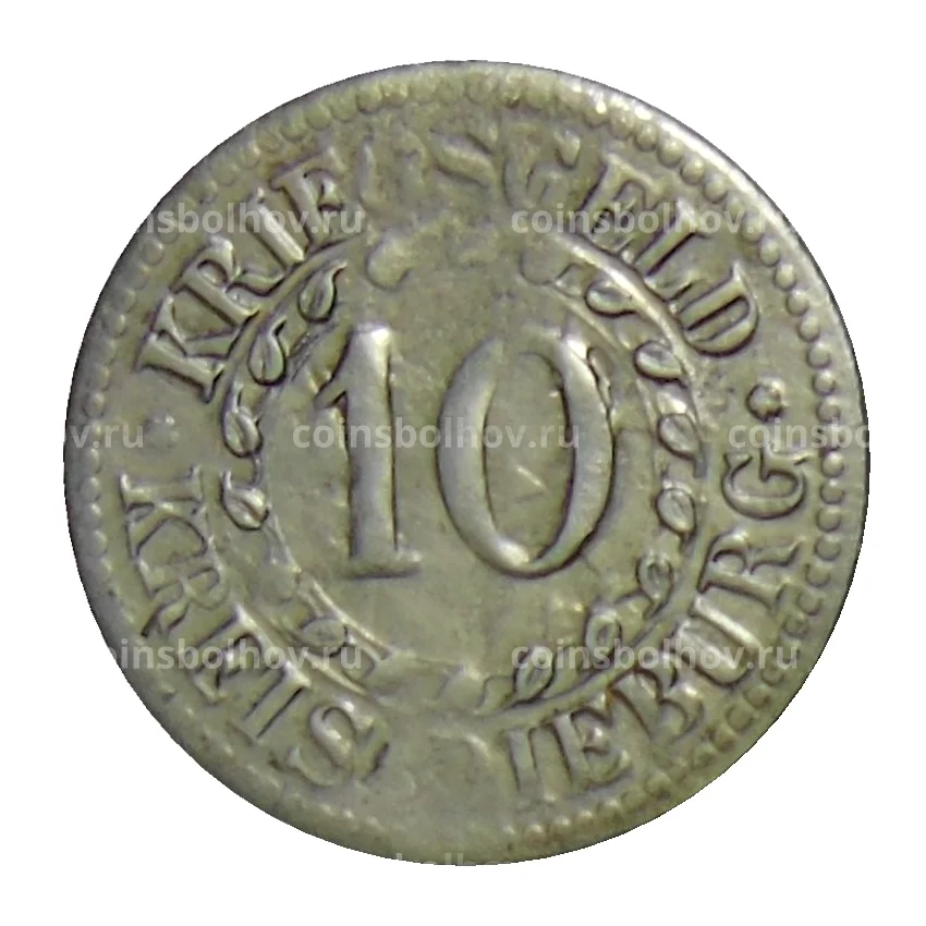 Монета 10 пфеннигов 1918 года Германия — Нотгельд Дибург (вид 2)