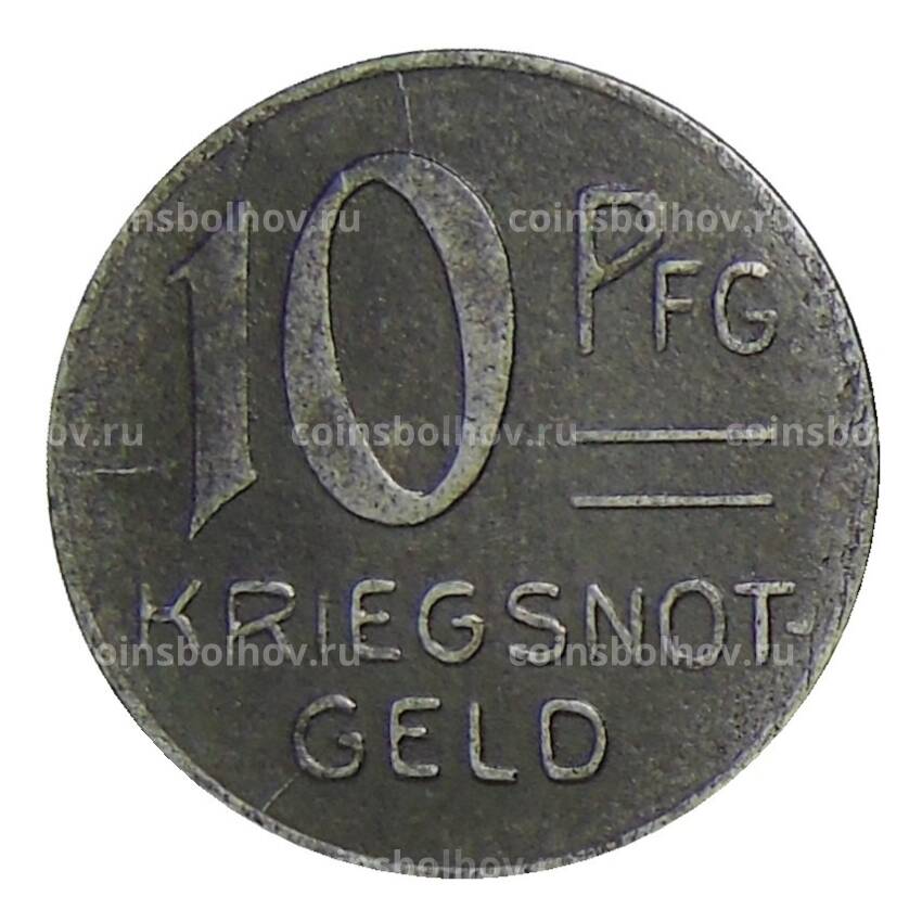 Монета 10 пфеннигов 1918 года Германия — Нотгельд Эбинген (вид 2)