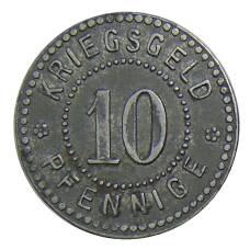 Монета 10 пфеннигов 1917 года Германия — Нотгельд Зиген (реверс)