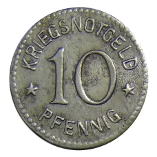 Монета 10 пфеннигов 1917 года Германия — Нотгельд  Берлебург (реверс)
