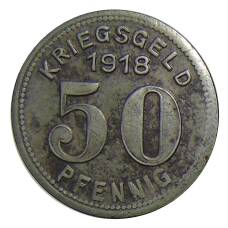Монета 50 пфеннигов 1918 года Германия — Нотгельд  Элберфельд (реверс)
