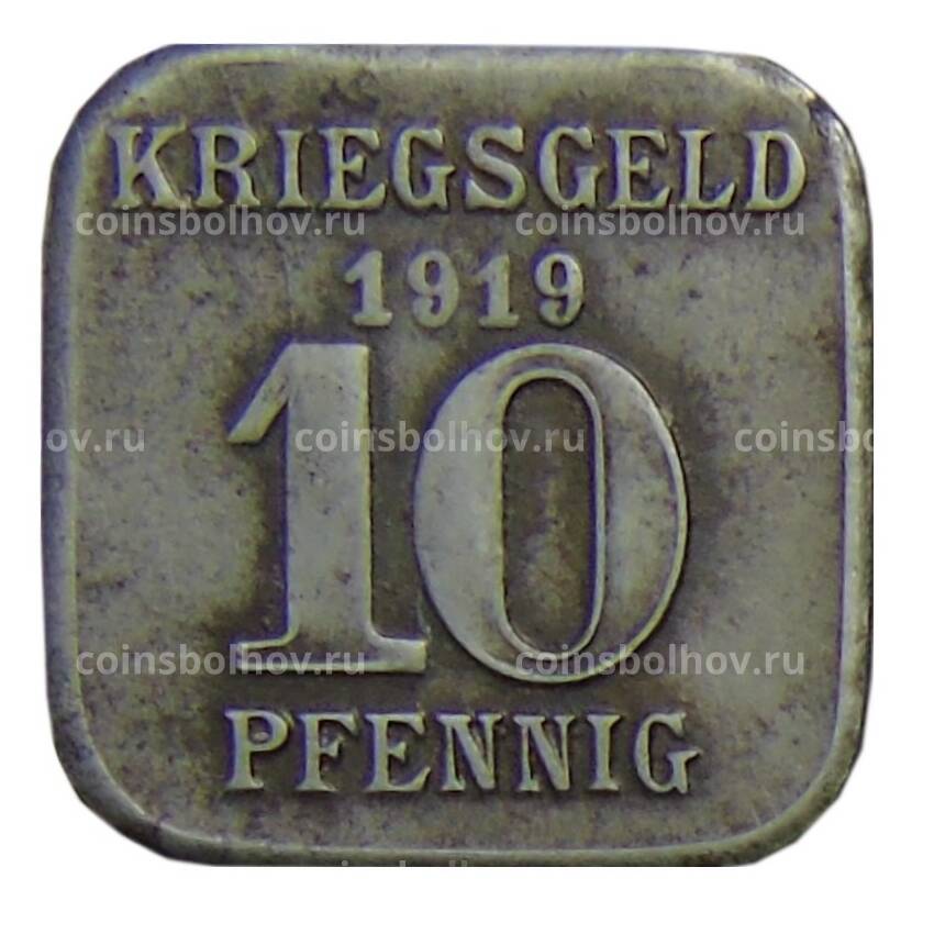 Монета 10 пфеннигов 1919 года Германия — Нотгельд Нойвид (вид 2)
