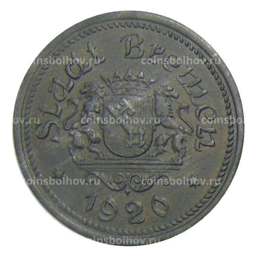 Монета 50 пфеннигов 1920 года Германия — Нотгельд Бремен