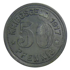 Монета 50 пфеннигов 1917 года Германия — Нотгельд Эссен (реверс)