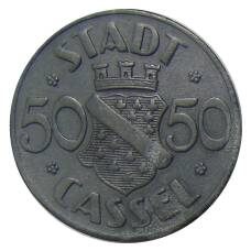 Монета 50 пфеннигов 1920 года Германия — Нотгельд Кассель (аверс)