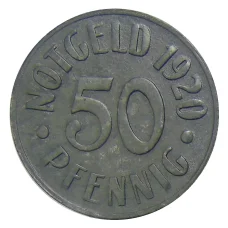 Монета 50 пфеннигов 1920 года Германия — Нотгельд Кассель (реверс)