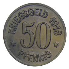 Монета 50 пфеннигов 1917 года Германия — Нотгельд Зиген (реверс)