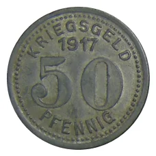 Монета 50 пфеннигов 1917 года Германия — Нотгельд Эльберфельд (реверс)