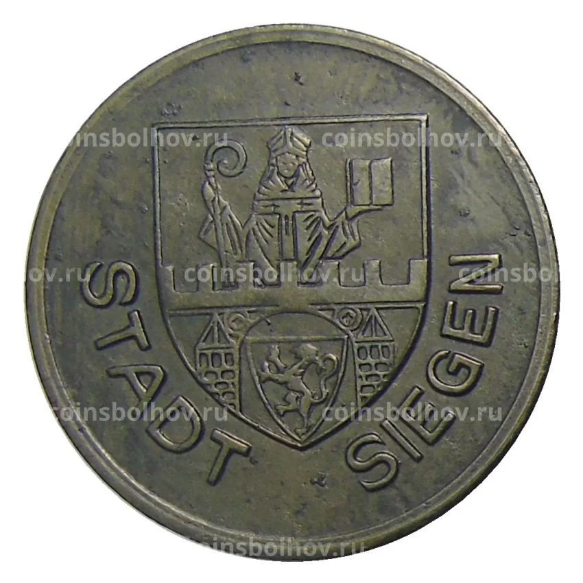 Монета 50 пфеннигов 1918 года Германия — Нотгельд Зиген