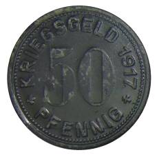 Монета 50 пфеннигов 1917 года Германия — Нотгельд Меттманн (реверс)