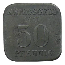 Монета 50 пфеннигов 1917 года Германия — Нотгельд Мельхайм (реверс)