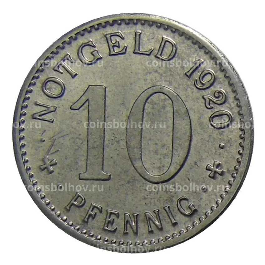 Монета 10 пфеннигов 1920 года Германия — Нотгельд Липпштадт (вид 2)