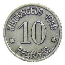 Монета 10 пфеннигов 1918 года Германия — Нотгельд Кобленц (реверс)