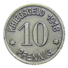 Монета 10 пфеннигов 1918 года Германия — Нотгельд Кобленц (реверс)