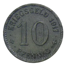 Монета 10 пфеннигов Германия — Нотгельд Хаген (реверс)