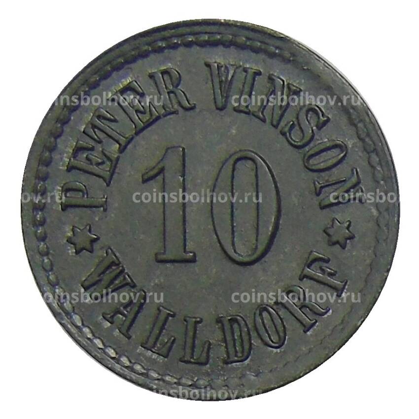 Монета 10 пфеннигов Германия — Нотгельд Валдорф  — Питер Винсон