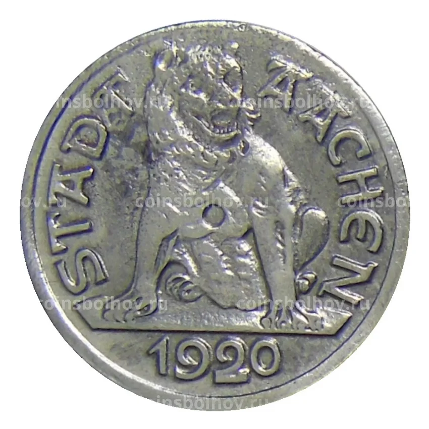 Монета 10 пфеннигов 1920 года Германия — Нотгельд Аахен