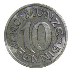 Монета 10 пфеннигов 1920 года Германия — Нотгельд Аахен (реверс)