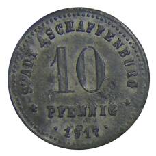 Монета 10 пфеннигов 1917 года Германия — Нотгельд Ашшафенбург (реверс)